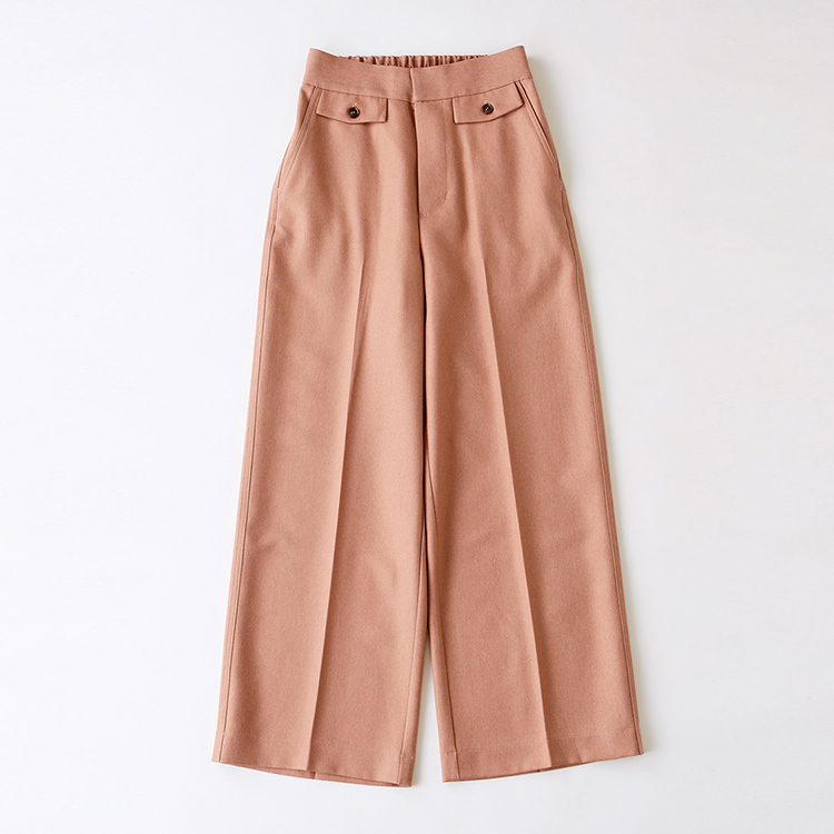 フラップデザインセンタープレスパンツ