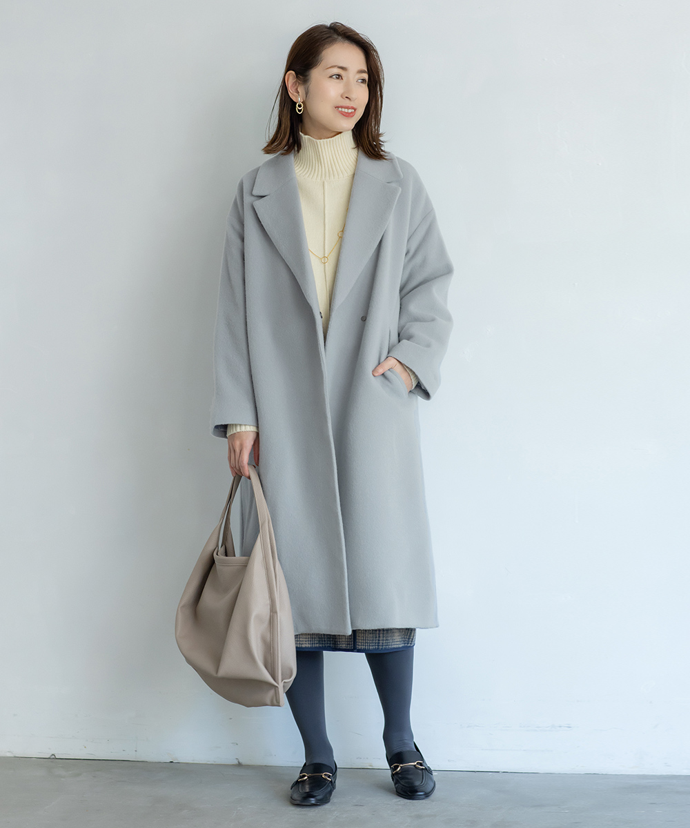 ライトグレーモッサチェスターコート | ワンタイムレンタル | ファッションレンタル【EDIST. CLOSET】
