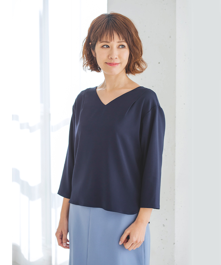 ★撮影サンプル特別価格★ネイビードルマンスリーブブラウス | WEBストア | ファッションレンタル【EDIST. CLOSET】