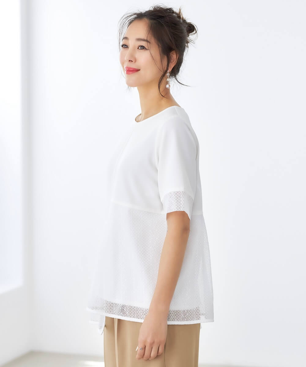 ★プライスダウン★50％OFF★アシンメトリーレース切替ブラウス | WEBストア | ファッションレンタル【EDIST. CLOSET】