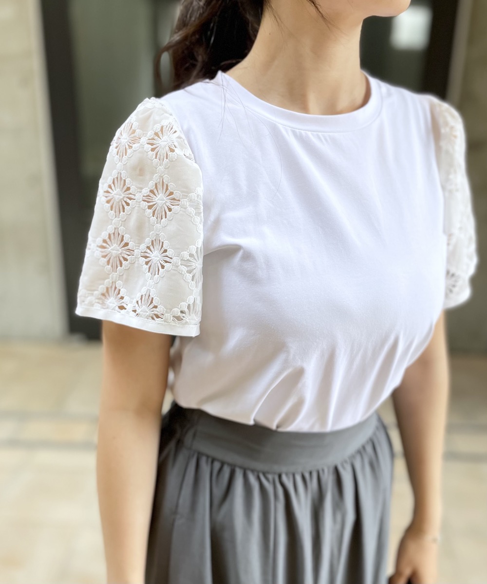 ★プライスダウン・50％OFF★エンブロイダリー袖カットソー | WEBストア | ファッションレンタル【EDIST. CLOSET】