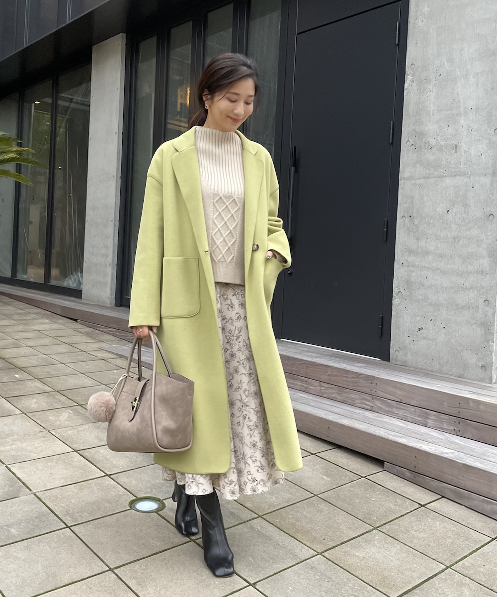 ★10％OFF★メルトンライトロングコート | WEBストア | ファッションレンタル【EDIST. CLOSET】