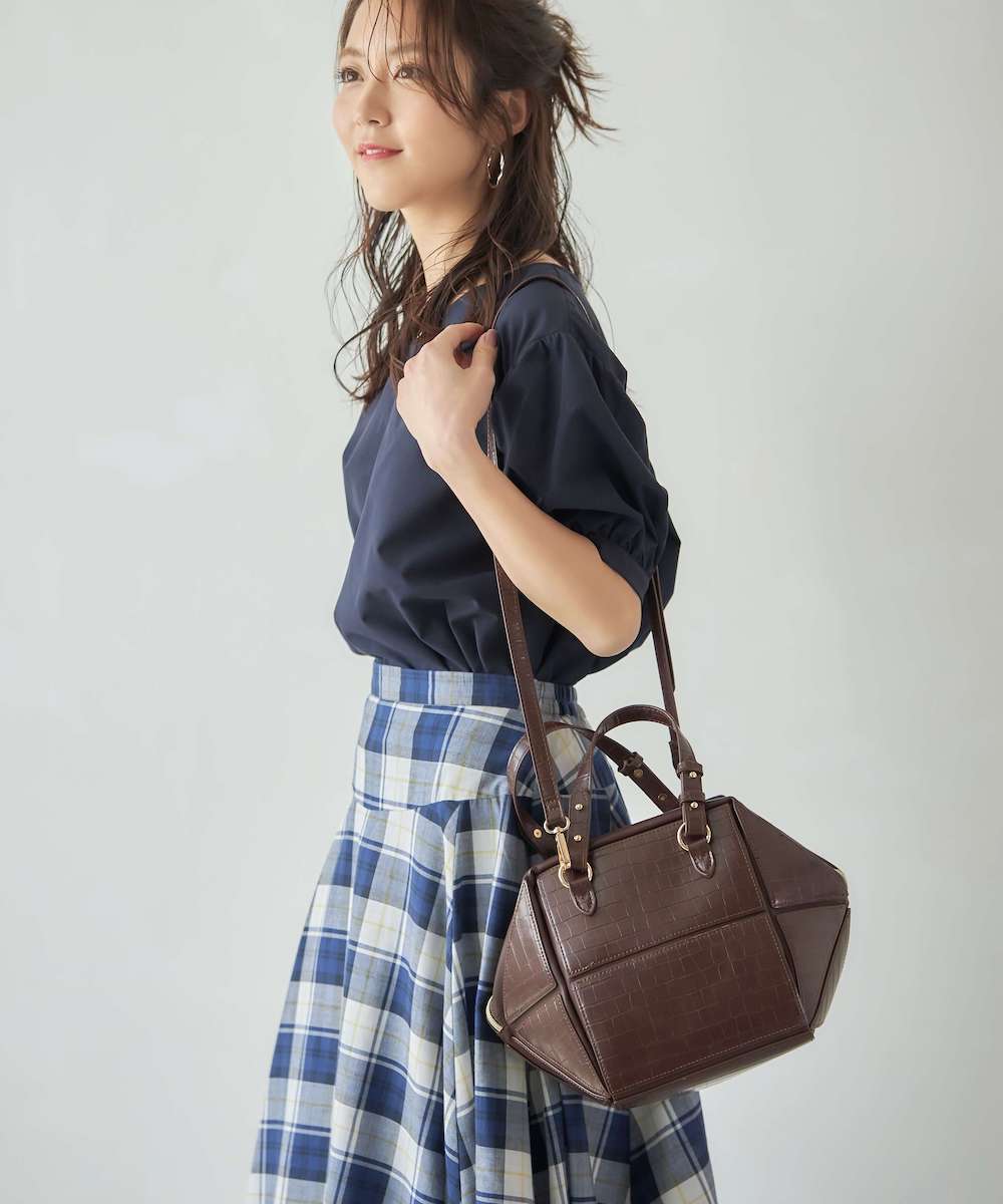 ★10％OFF★クロコ折畳ボストンバッグ | WEBストア | ファッションレンタル【EDIST. CLOSET】