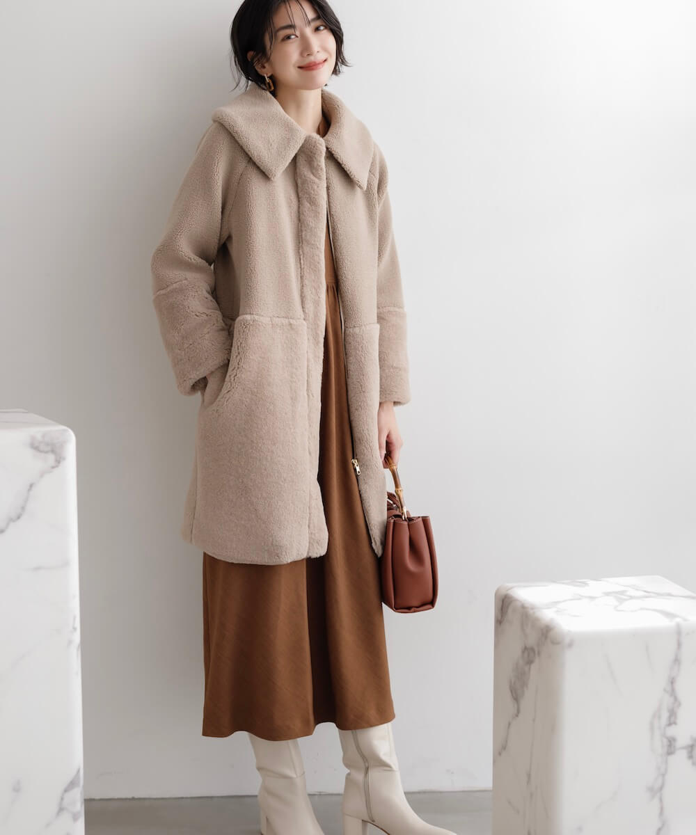 ★20％OFF★異素材MIXボアコート | WEBストア | ファッションレンタル【EDIST. CLOSET】
