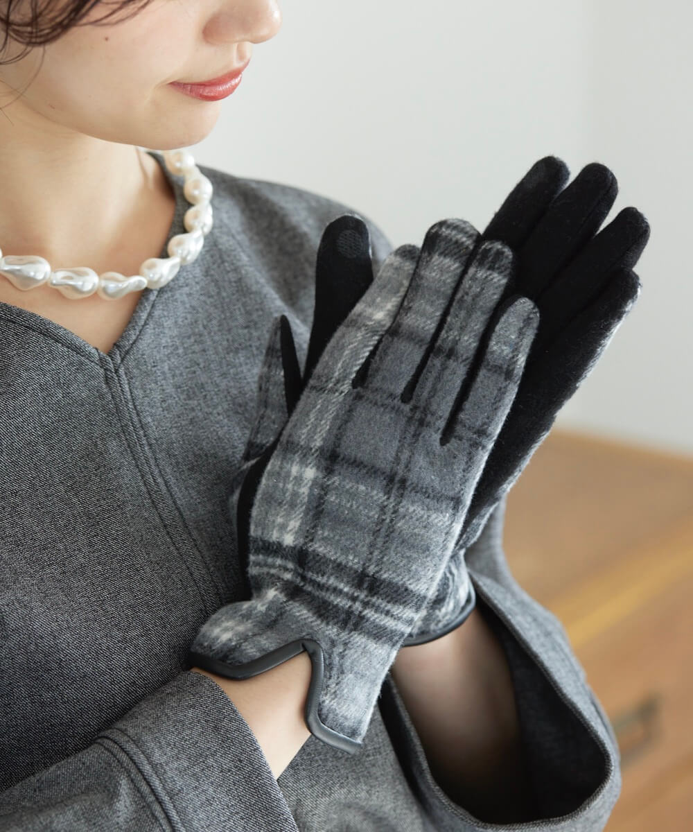 【２カラー展開】チェックパターングローブ | WEBストア | ファッションレンタル【EDIST. CLOSET】