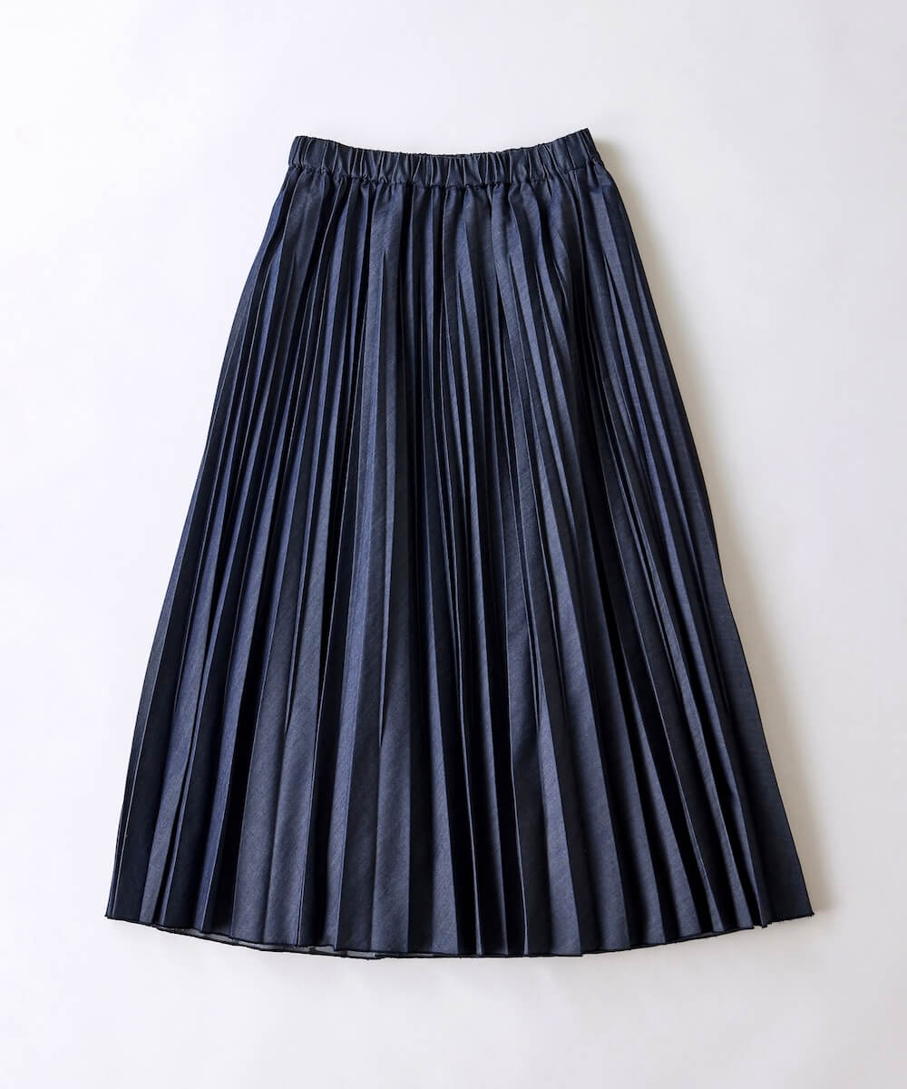 ★50％OFF★インディゴブルーデニムプリーツスカート | WEBストア | ファッションレンタル【EDIST. CLOSET】