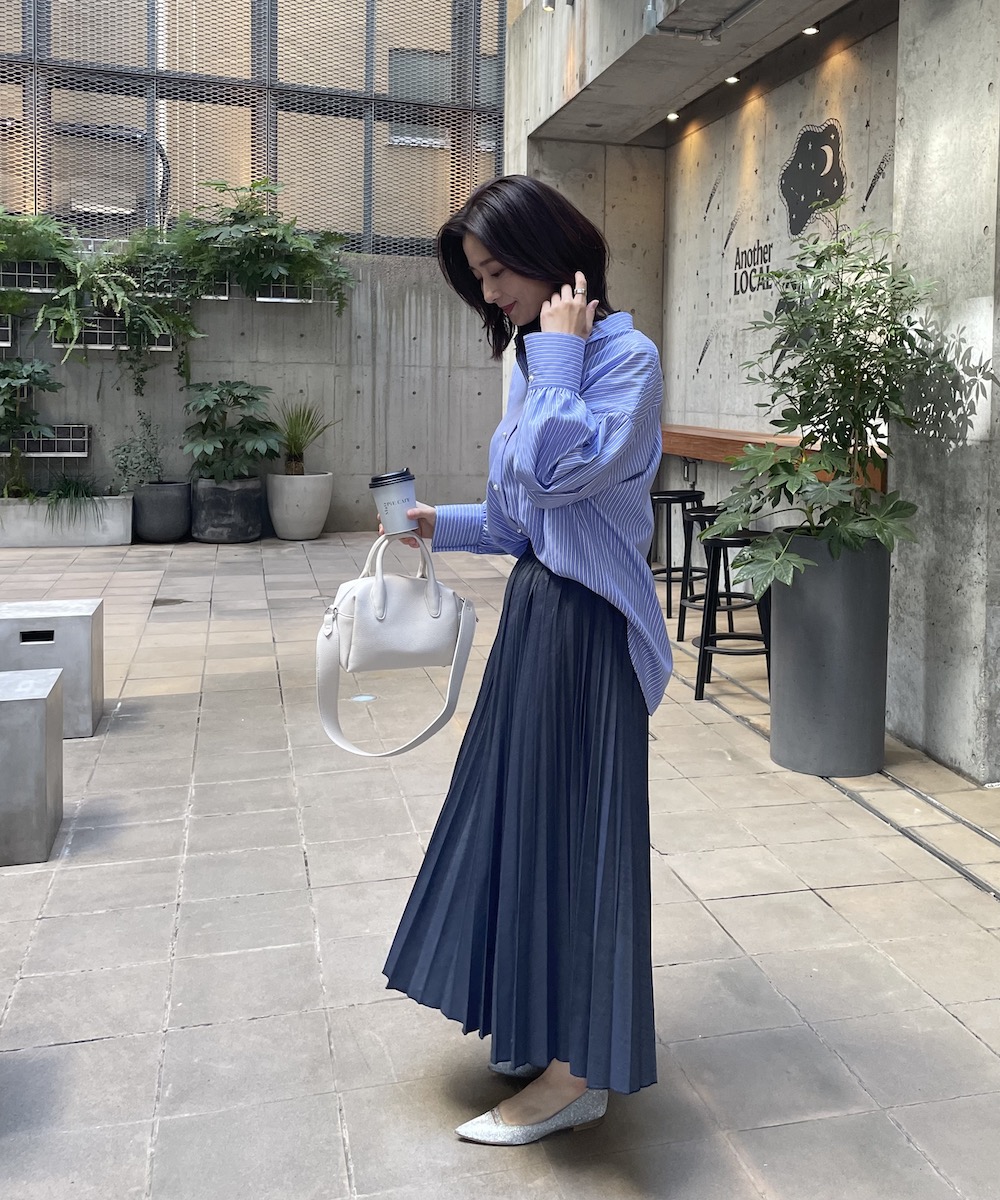 ★50％OFF★インディゴブルーデニムプリーツスカート | WEBストア | ファッションレンタル【EDIST. CLOSET】