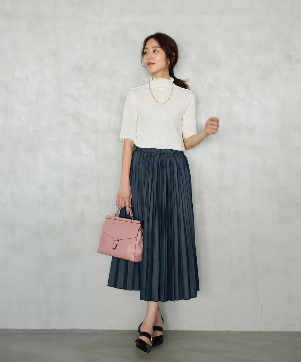 ★50％OFF★インディゴブルーデニムプリーツスカート | WEBストア | ファッションレンタル【EDIST. CLOSET】