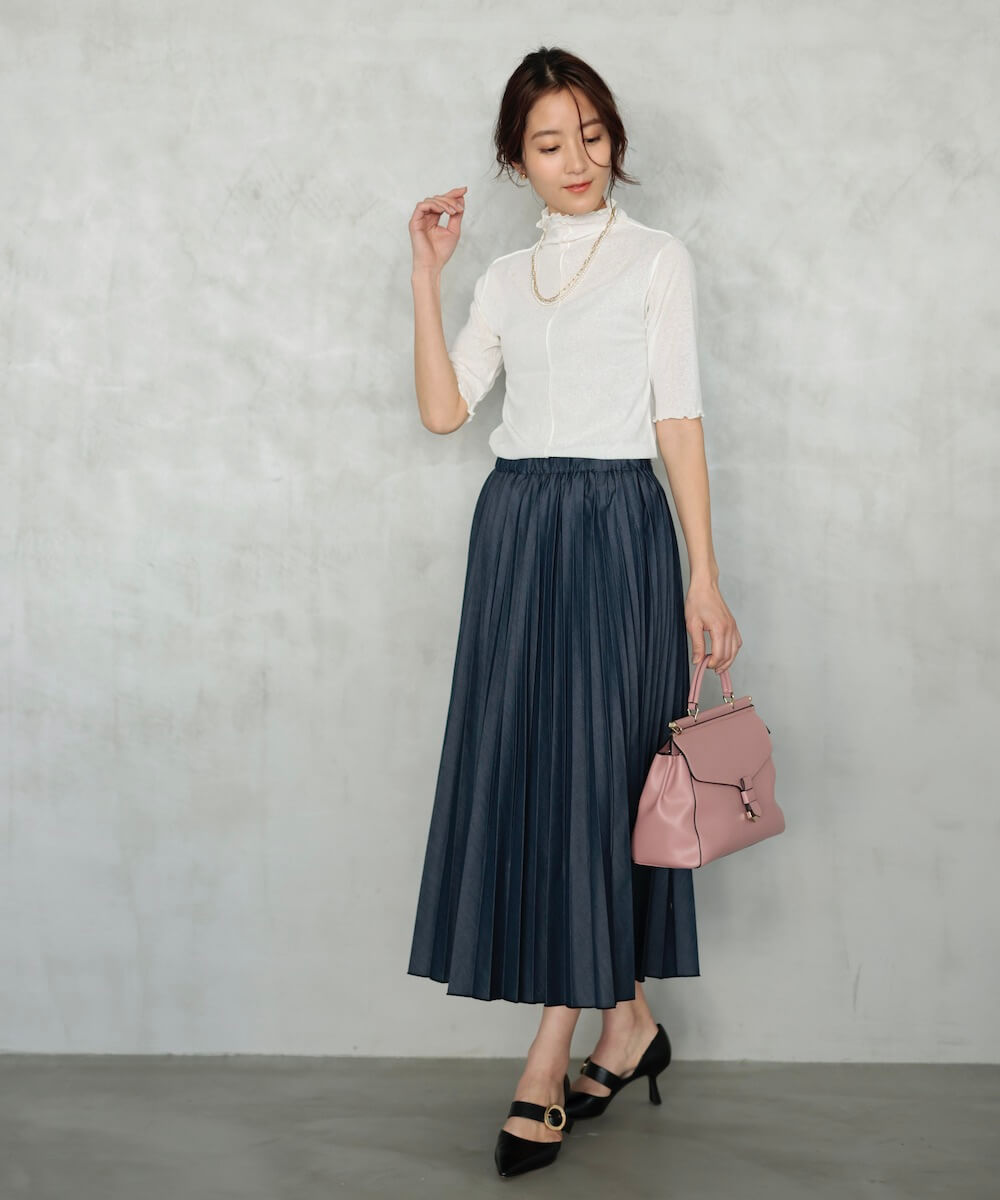 ★50％OFF★インディゴブルーデニムプリーツスカート | WEBストア | ファッションレンタル【EDIST. CLOSET】