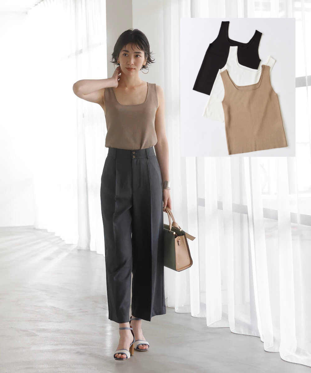2WAY美デコルテスクエアタンク | WEBストア | ファッションレンタル【EDIST. CLOSET】