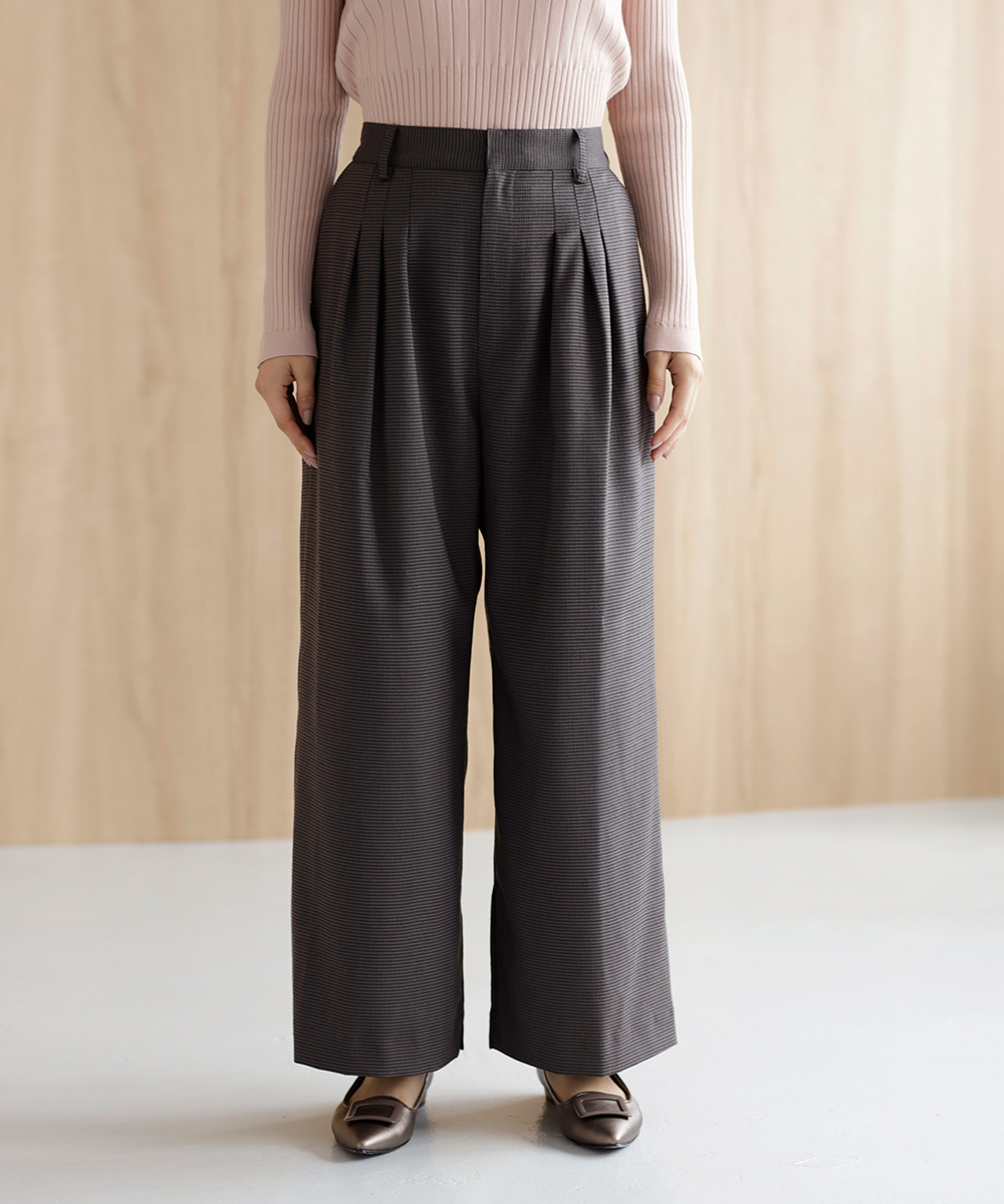 チェック柄スリータックパンツ | WEBストア | ファッションレンタル【EDIST. CLOSET】