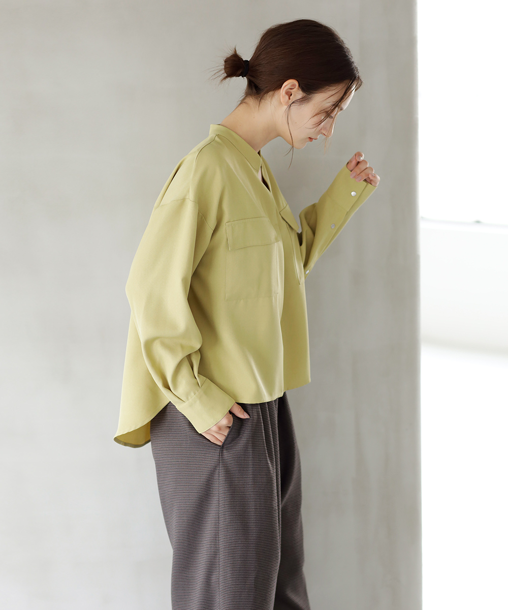 袖ボタン開きスキッパーブラウス | WEBストア | ファッションレンタル【EDIST. CLOSET】
