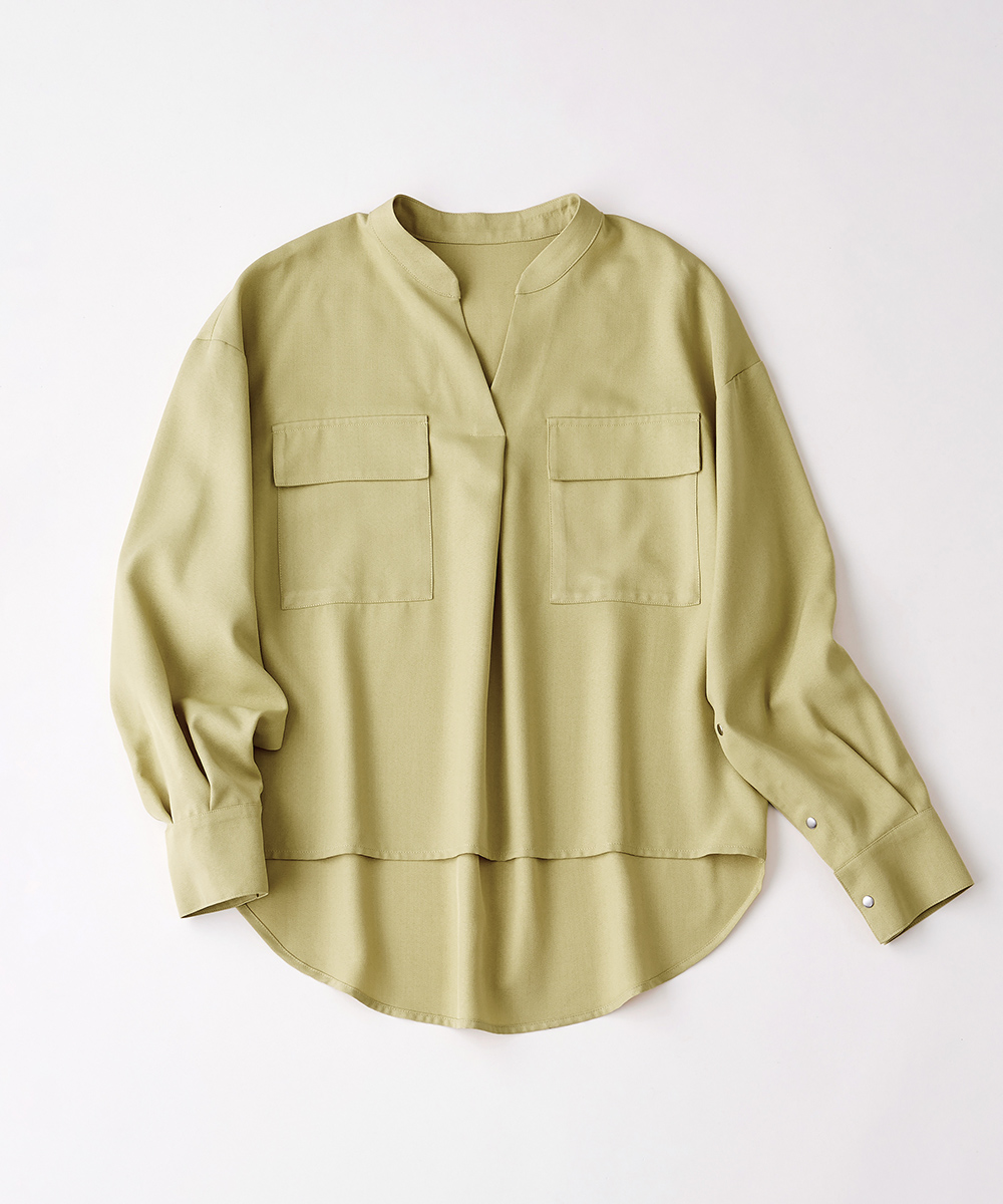袖ボタン開きスキッパーブラウス | WEBストア | ファッションレンタル【EDIST. CLOSET】