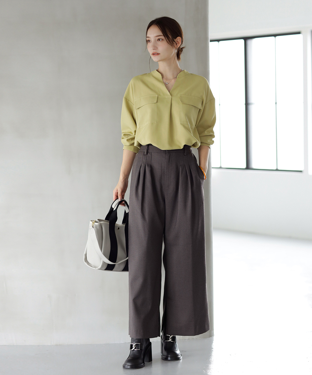 袖ボタン開きスキッパーブラウス | WEBストア | ファッションレンタル【EDIST. CLOSET】