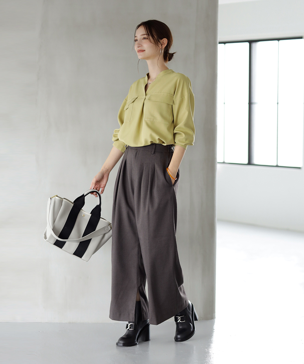 袖ボタン開きスキッパーブラウス | WEBストア | ファッションレンタル【EDIST. CLOSET】