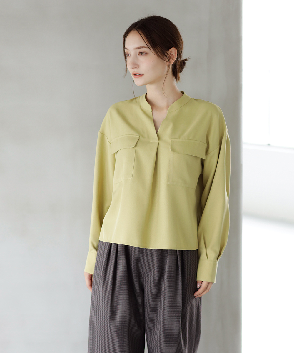 袖ボタン開きスキッパーブラウス | WEBストア | ファッションレンタル【EDIST. CLOSET】