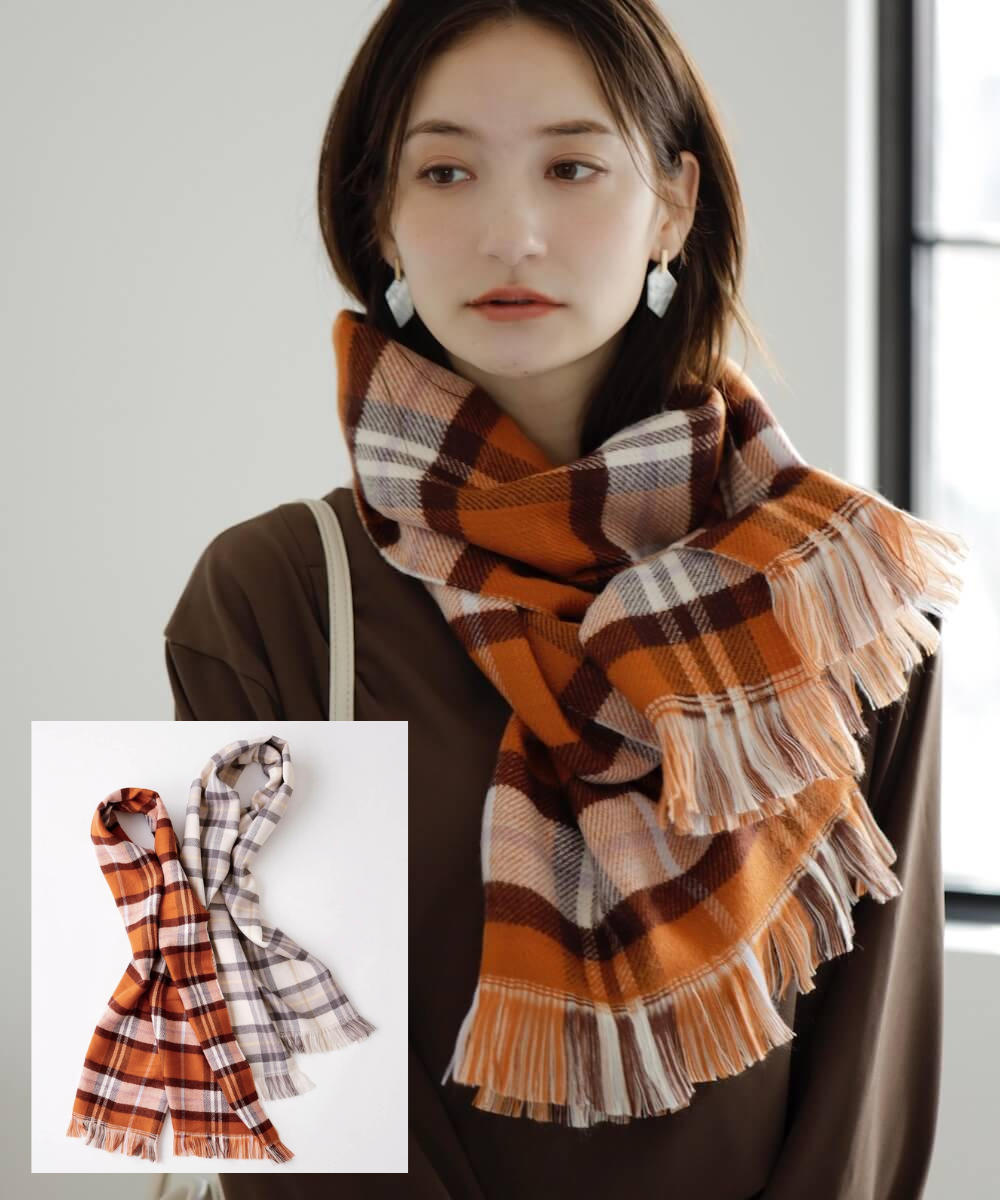 チェック柄リバーシブルマフラー | WEBストア | ファッションレンタル【EDIST. CLOSET】