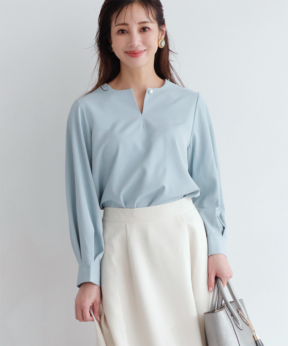 ★20％OFF★キーネックパールポイントブラウス | WEBストア | ファッションレンタル【EDIST. CLOSET】