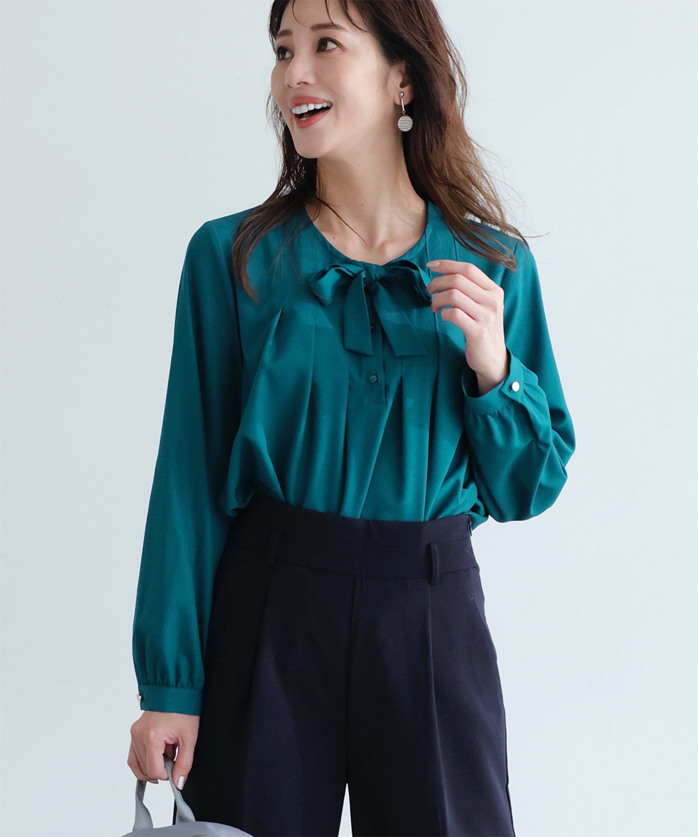 ★40％OFF★細ボウタイタックブラウス | WEBストア | ファッションレンタル【EDIST. CLOSET】