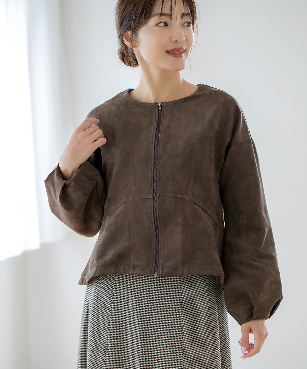 ★40％OFF★スエードぺプラムブルゾン | WEBストア | ファッションレンタル【EDIST. CLOSET】